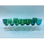 Fourteen antique glasses