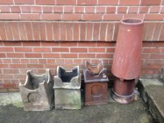 Four chimney pots