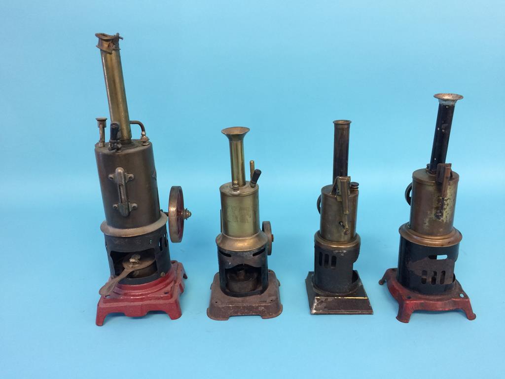 Four spirit fired model engines, one stamped G.B.N. and three German engines stamped B.W. (4) - Image 4 of 5