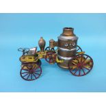 An old tinplate painted fire tender, 29cm width