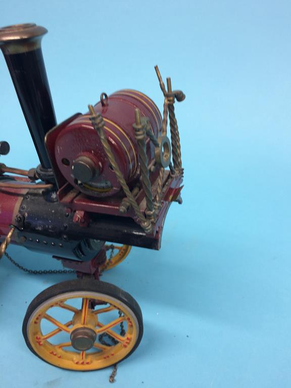 A live 3/4 inch scale Showman's steam traction engine, 'The Burrell Road Locomotive'. 42cm length - Image 3 of 4