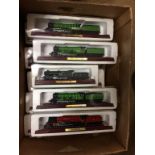 Ten modern plastic model trains