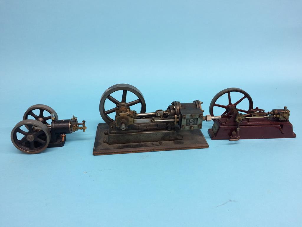 Three single cylinder steam engines; one stamped 'S', one Cyril Stubbs of Winsford engine and a - Image 6 of 6