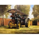 Dion Pears (1929-1985), oil on canvas, signed, 'Picture of a Burrell Traction Engine', 75cm x 101cm