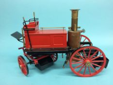 A model horse drawn fire pump. 56cm width x 38cm height