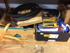 Two boxes of assorted model parts and spares