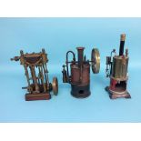 Three various model engines