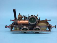 A Fowler Contractors live 5 inch gauge scratch built locomotive. 52cm length