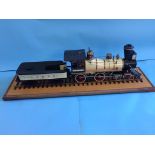 An American Exhibition Standard live 3 ½ inch gauge steam train, 'A. & G. W., with case. 114cm