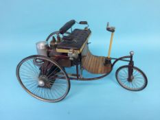 A vintage model tricycle, 43cm length, 24cm height