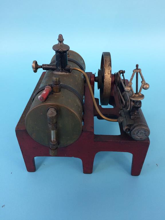 A horizontal steam plant Weeden of USA model engine, 18cm width - Image 3 of 5