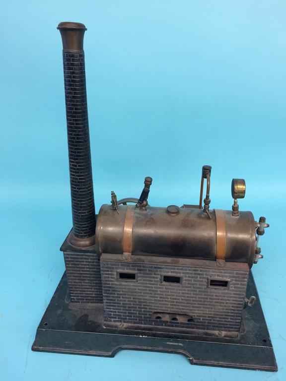 A Marklin of Germany model spirit fed steam engine and horizontal beam engine, circa 1930. 34cm - Image 4 of 5