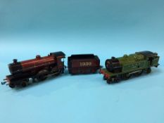 A Hornby '0' gauge locomotive, 1784 and a Bassett Lowke 'Duke of York', with tender