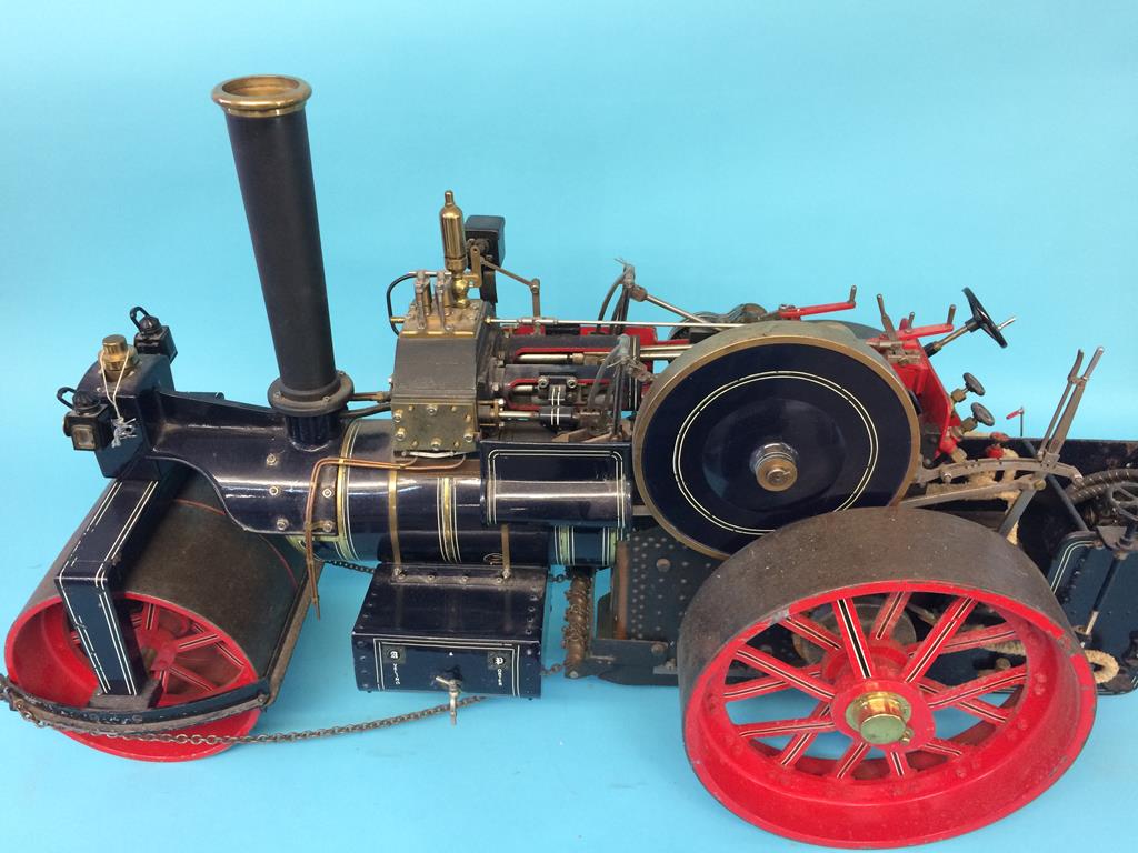 A 1 ½ inch scale Aveling & Porter live model steam roller. (never fired) 90cm length x 51cm height - Image 2 of 5