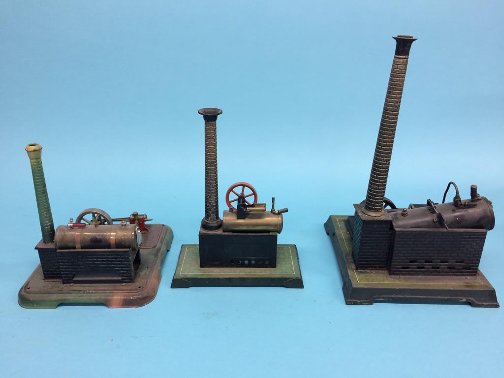 Three spirit fired model engines, one stamped G.B.N., another stamped B.W. Germany and one - Image 4 of 5