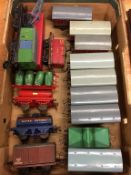 A collection of Hornby tin plate model railway