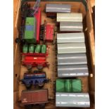 A collection of Hornby tin plate model railway