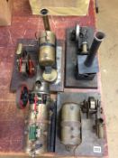 Four model steam engines