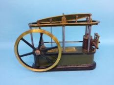 A good quality horizontal metalwork beam engine, 42cm width x 29.5cm height