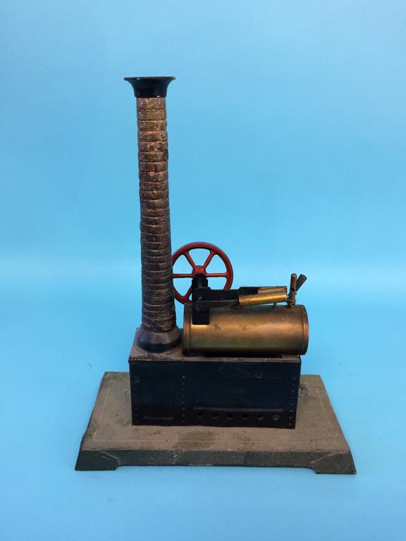 A Bowman model engine, stamped B.W., circa 1920-1930. 24cm width