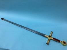 A reproduction sword