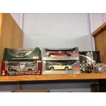 Four boxed Die Cast cars and two others