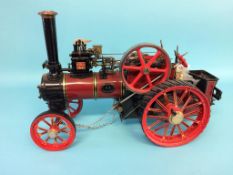 A 1 inch scale 'Burrell' traction engine, LWB10, Chas Burrell and Sons Ltd, no. 3728. 40cm length,