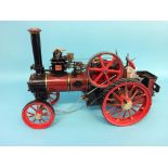 A 1 inch scale 'Burrell' traction engine, LWB10, Chas Burrell and Sons Ltd, no. 3728. 40cm length,