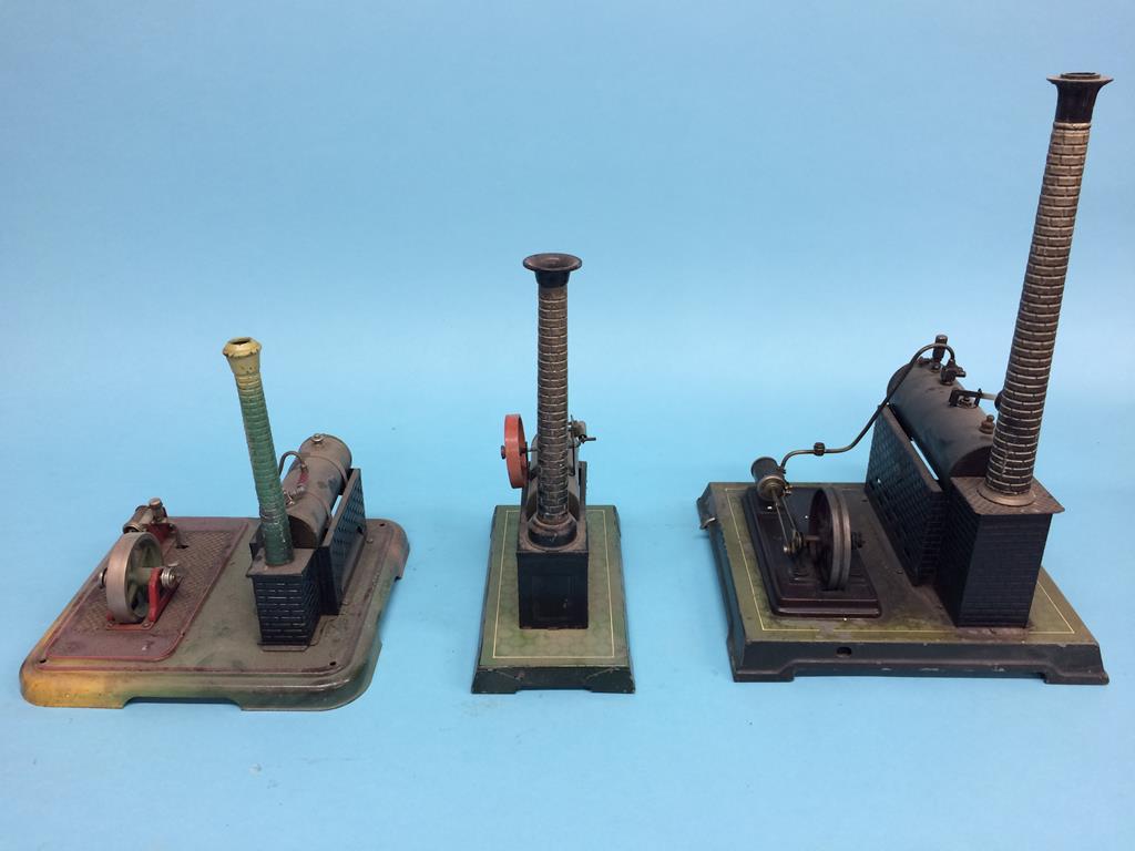 Three spirit fired model engines, one stamped G.B.N., another stamped B.W. Germany and one - Image 3 of 5