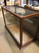 A mahogany glazed display case