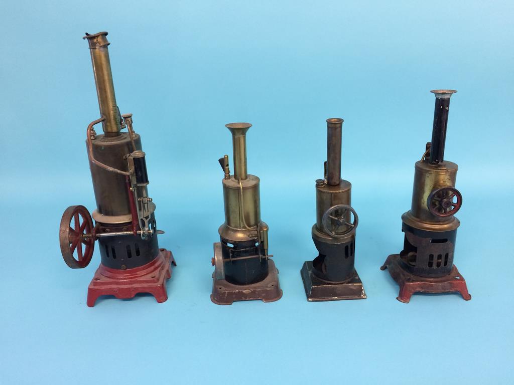 Four spirit fired model engines, one stamped G.B.N. and three German engines stamped B.W. (4) - Image 2 of 5