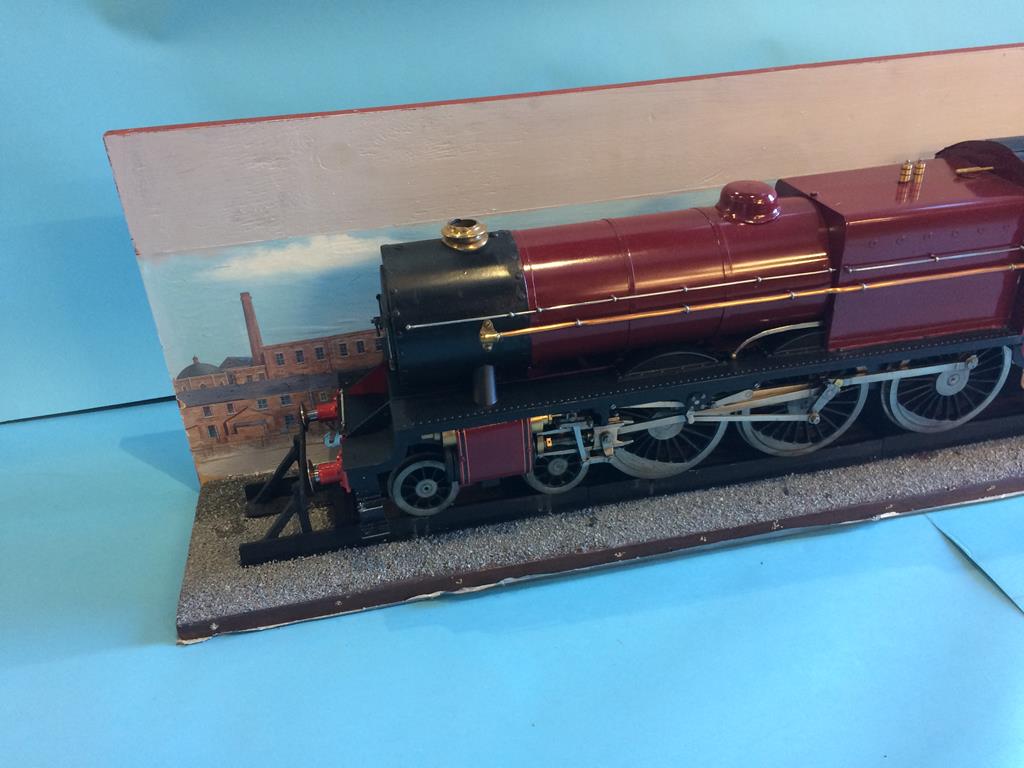 A Model of a 3 ½ inch gauge steam locomotive L.M.S., 6155, with maroon livery. (NO BOILER) 124cm - Image 2 of 9