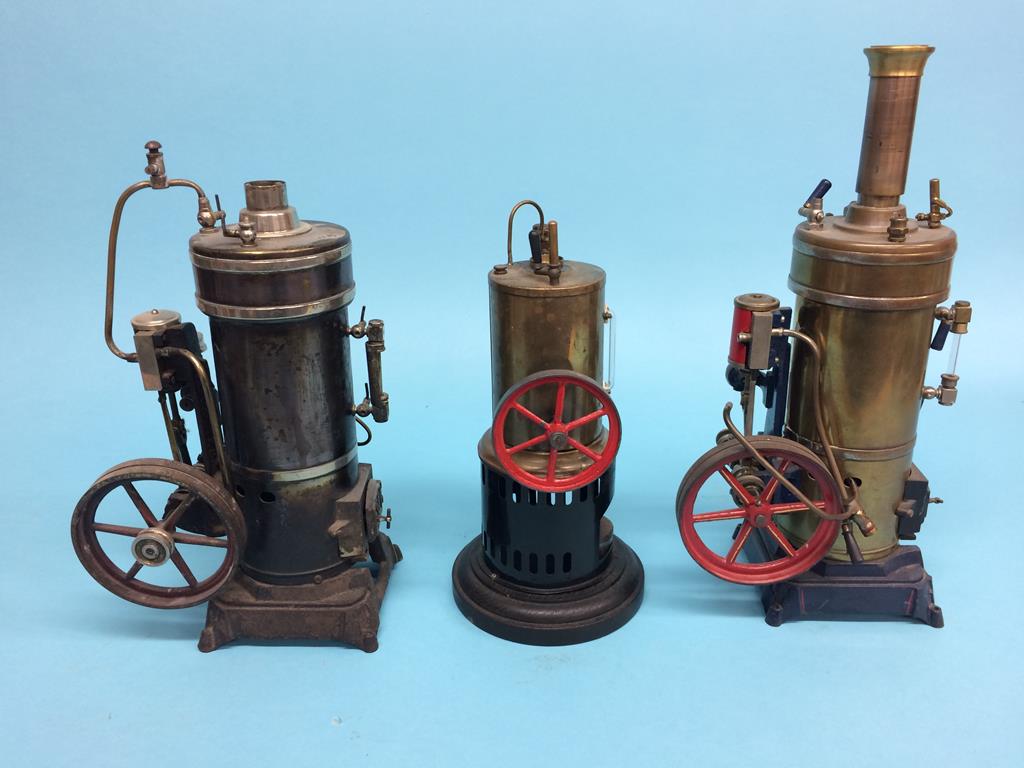 Three vertical spirit fired single cylinder model engines, two stamped G.B.N. and another (3) - Image 5 of 5