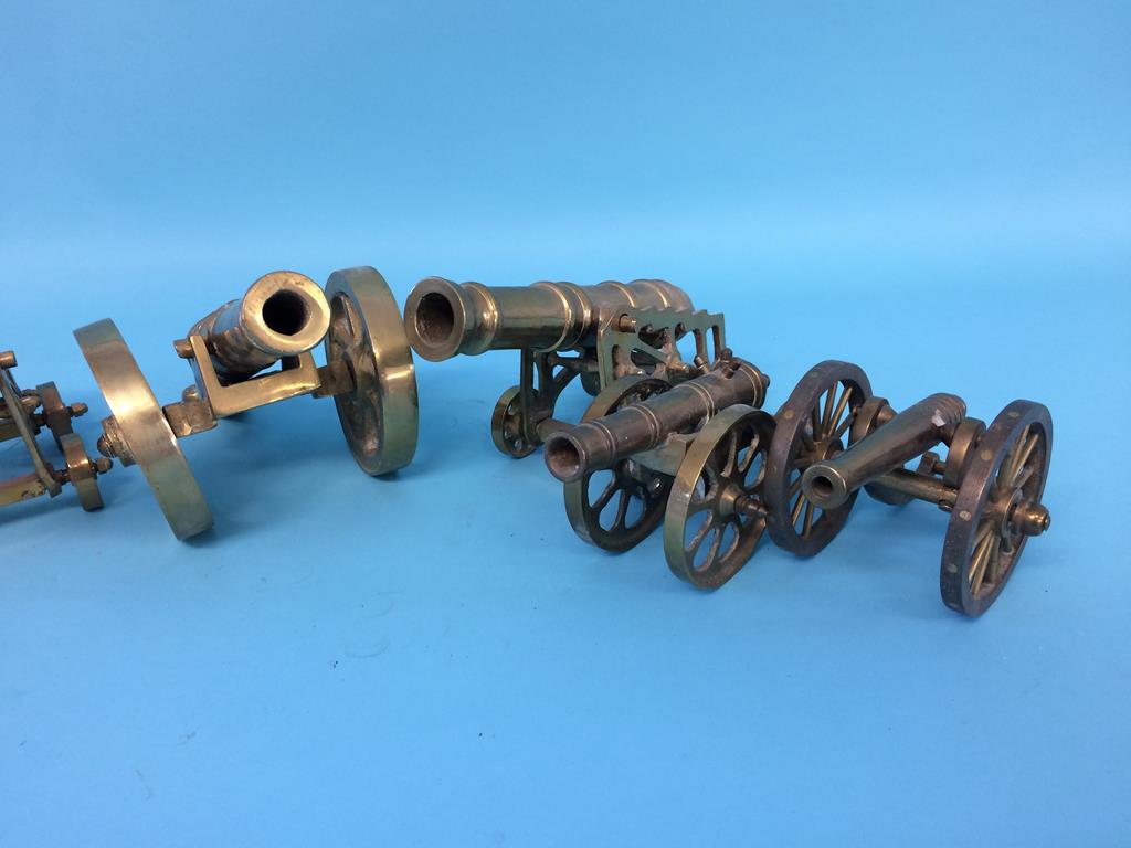 Six various brass Cannons - Image 4 of 4