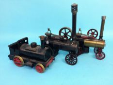 A model traction engine labelled B.W. Germany, another model traction engine and an 'Express'