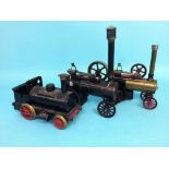 A model traction engine labelled B.W. Germany, another model traction engine and an 'Express'