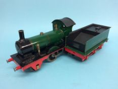 A live 2 ½ inch gauge steam coal fired locomotive, 'Great Western', 2-4-0, 243, with tender, with