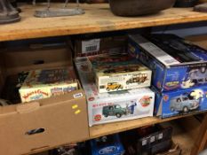 Various model kits and Die Cast models