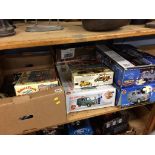 Various model kits and Die Cast models