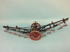 A model of a vintage Fowler double plough