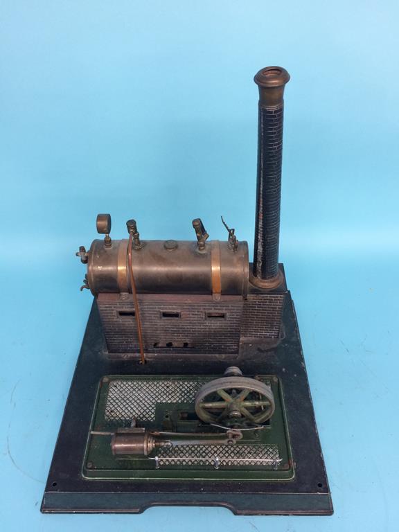 A Marklin of Germany model spirit fed steam engine and horizontal beam engine, circa 1930. 34cm - Image 2 of 5