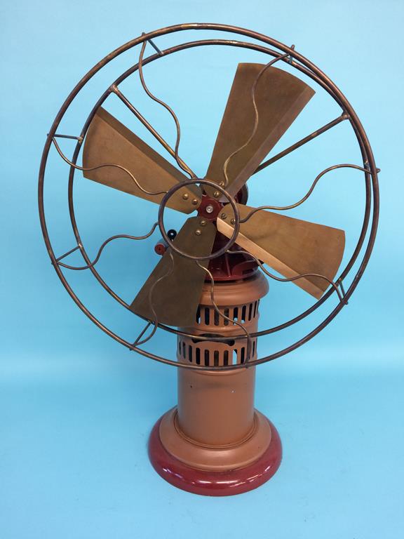 A scratch built paraffin driven fan, 63cm height