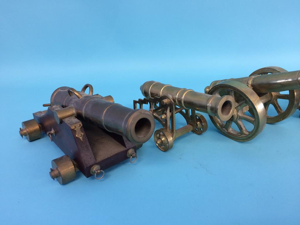 Six various brass Cannons - Image 3 of 4