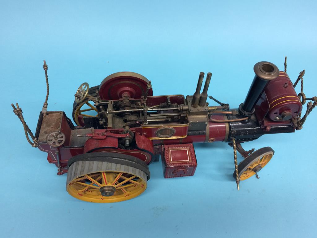 A live 3/4 inch scale Showman's steam traction engine, 'The Burrell Road Locomotive'. 42cm length - Image 2 of 4