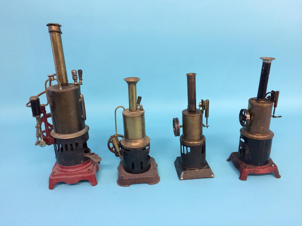 Four spirit fired model engines, one stamped G.B.N. and three German engines stamped B.W. (4) - Image 3 of 5