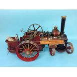 A live 1 ½ inch scale steam model traction engine, William Allchin of Northampton. 65cm width x 43cm