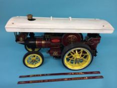 A live 1 inch scale Showman's steam traction engine, 'Iron Maiden', John Fowler and Sons