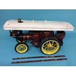 A live 1 inch scale Showman's steam traction engine, 'Iron Maiden', John Fowler and Sons