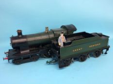 A live 3 ½ inch gauge Great Western locomotive and tender, Bulldog, 4-4-0, Camelot, no. 3343,