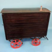 A wooden model of a Shepherd's Hut. 55cm wide, 54cm height, 34cm deep